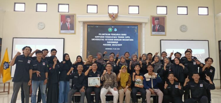 Himpunan Mahasiswa Teknik Sipil Universitas Veteran Bangun Nusantara Sukoharjo menyelenggarakan pelantikan pengurus Himpunan Mahasiswa Teknik Sipil Periode 2023/2024