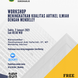 Workshop Meningkatkan Kualitas Artikel Ilmiah dengan Mendeley